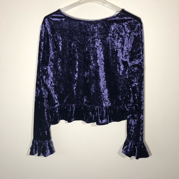 Forever 21+ Velvet Long Sleeve Blouse SZ 3X - Picture 5 of 8